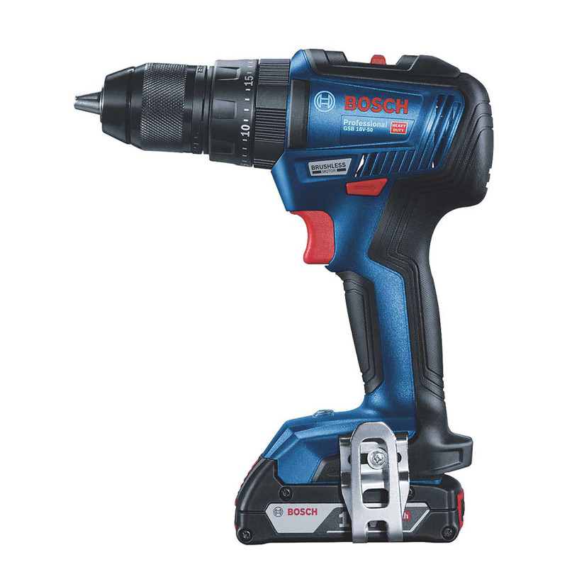 دریل شارژی چکشی بوش مدل BOSCH GSB 18V-50 – BAG